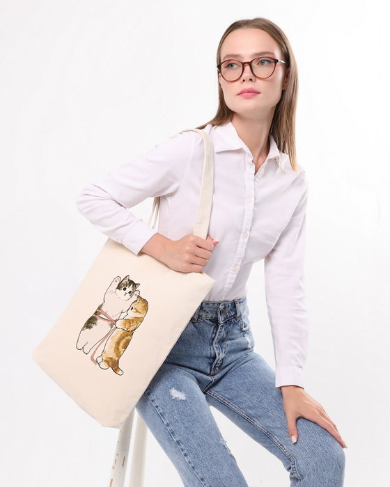 Zoozie Bags 1102 Bolso de Mano de Algodón 100% Color Crema